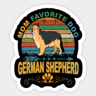 Mom Favorite Dog German Shepherd Vintage Sticker